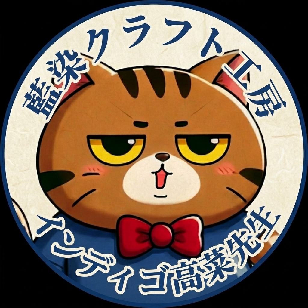 藍染クラフト工房インディゴ高菜先生 ロゴ