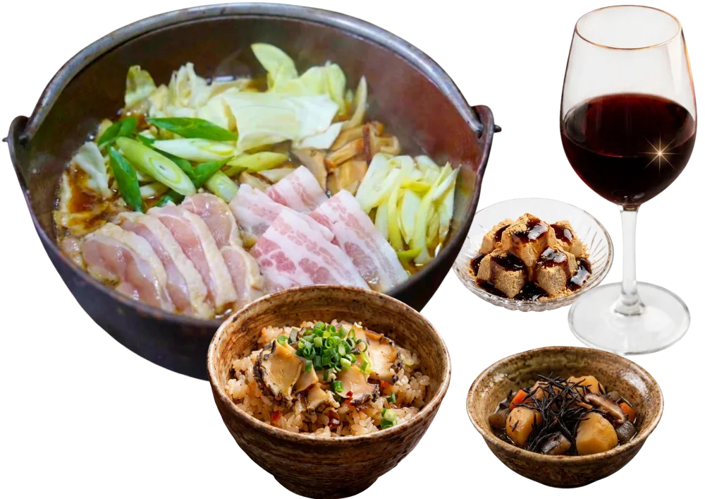 肉入りほうとう 信玄鶏・富士桜ポーク プレミアム